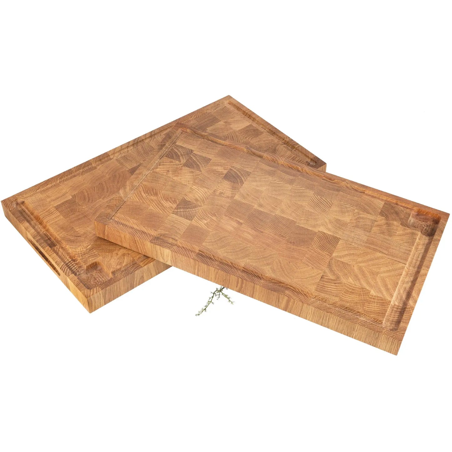 #2 Eichen Stirnholz Scheidebrett mit Saftrinne